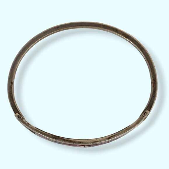 Vintage MOP Alpaca "Silver" Floral Bracelet - Picture 5 of 6